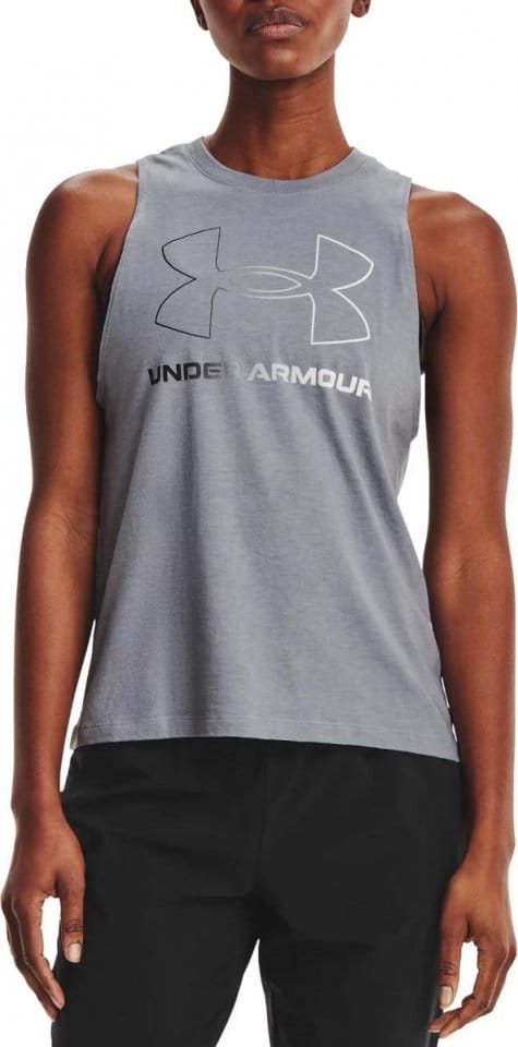 Maiou Under Armour Live Sportstyle Graphic Tank-GRY