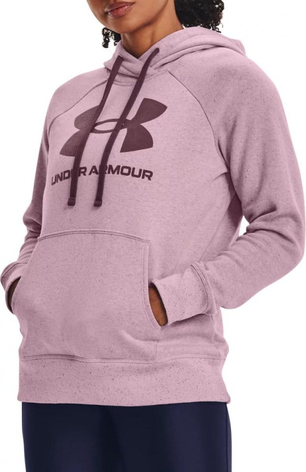 Hanorac cu gluga Under Armour Rival Fleece Logo Hoodie-PNK