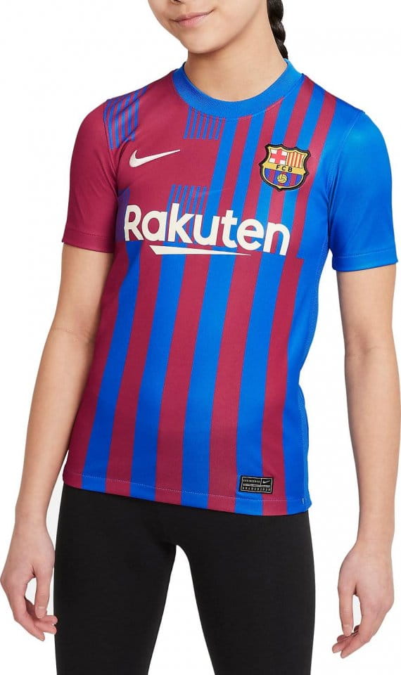 Bluza Nike FC Barcelona 2021/22 Stadium Home Big Kids Soccer Jersey