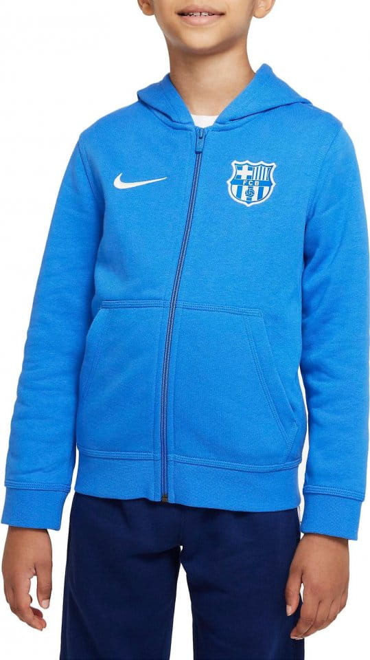 Hanorac cu gluga Nike FC Barcelona Big Kids Full-Zip Fleece Hoodie