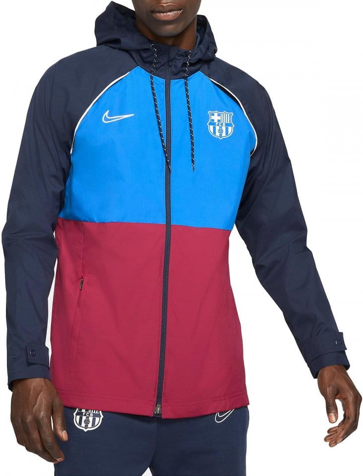 Jacheta cu gluga Nike FC Barcelona AWF Men s Soccer Jacket