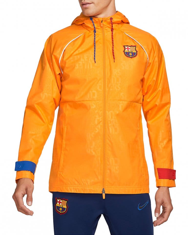 Jacheta cu gluga Nike FC Barcelona AWF Men's Graphic Soccer Jacket