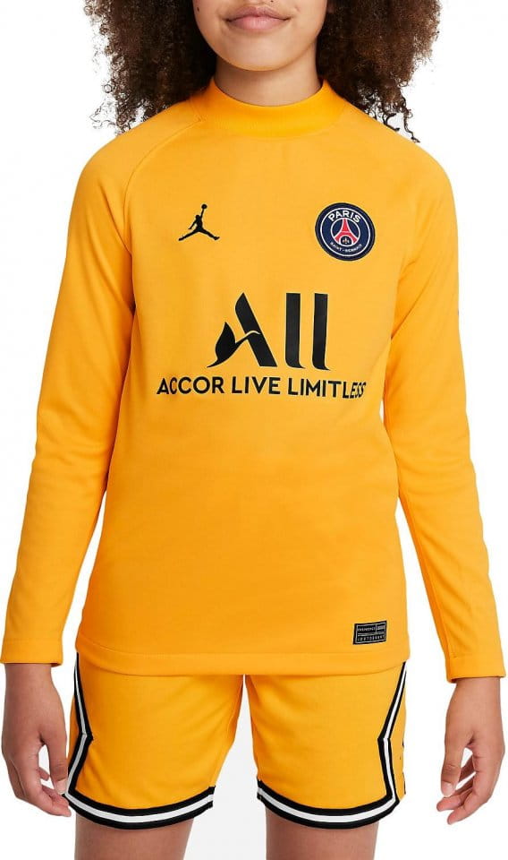 Bluza cu maneca lunga Jordan Paris Saint-Germain 2021/22 Stadium Goalkeeper Home Big Kids Long-Sleeve Soccer Jersey