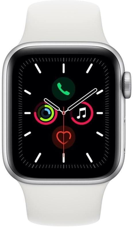 Ceas Apple Apple Watch Series 5 GPS, 44mm Silver Aluminium Case with White Sport  Band - 11teamsports.ro